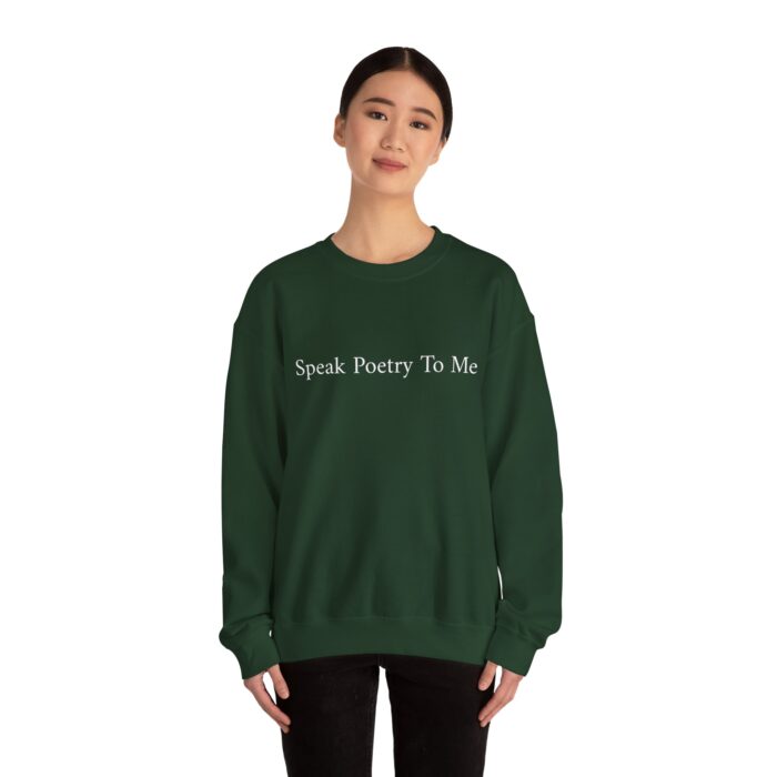 "Speak Poetry To Me" Unisex Crewneck Sweatshirt - Image 12