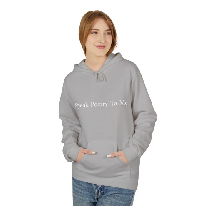 "Speak Poetry To Me" Midweight Softstyle Fleece Hoodie - Image 7