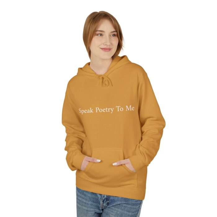 "Speak Poetry To Me" Midweight Softstyle Fleece Hoodie - Image 11